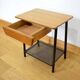 Nightstand Wood & Metal Modernist Vintage 1950s / 1960s