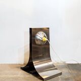 Lampadaire Space Age en acier inoxydable, style Michel Boyer, années 1970
