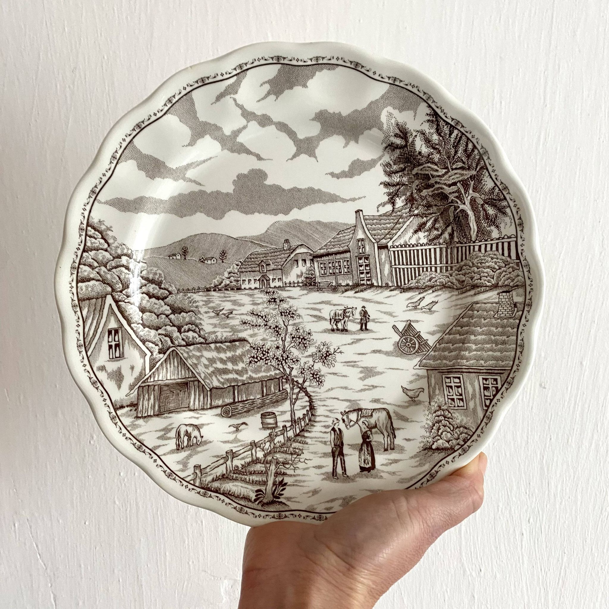 Swiss landscape Italy 25-piece dinner and soup plates