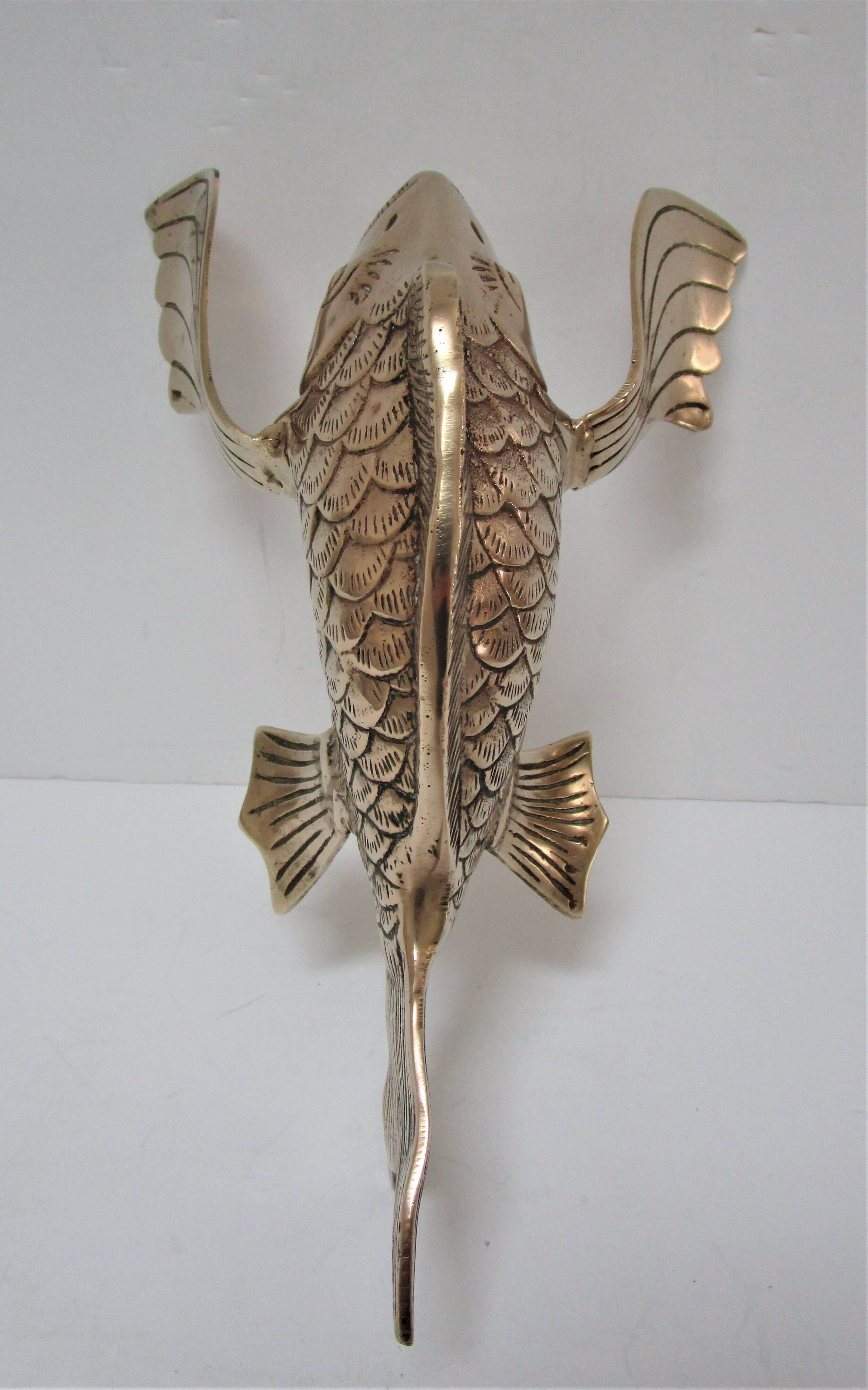 Sculptural brass fish from the 70s