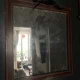 Antique mercury mirror in wood, late 19th century