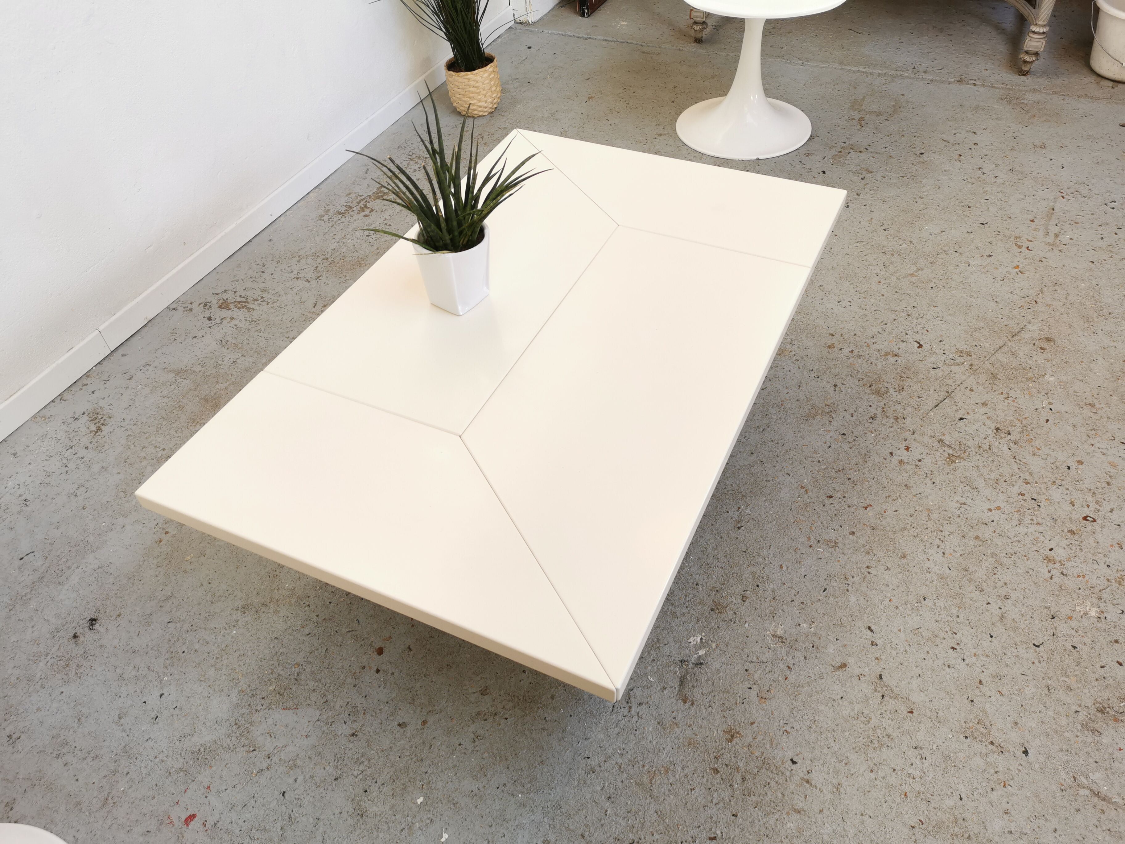Table basse bar vintage Roches Bobois design Paul Michel 1970