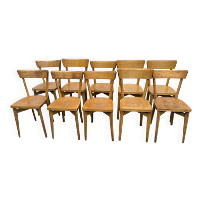 Set de 10 chaises bistrot à croisillon