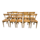 Set de 10 chaises bistrot à croisillon 