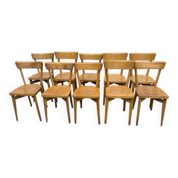 Set of 10 bistro chairs with crossbars