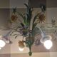 Flower chandelier in sheet metal Italy 1970s