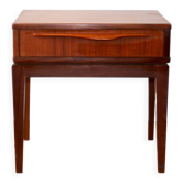 Scandinavian bedside table vintage teak 1960