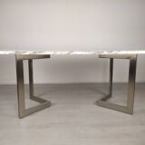 Marble design table 6 chairs 1970