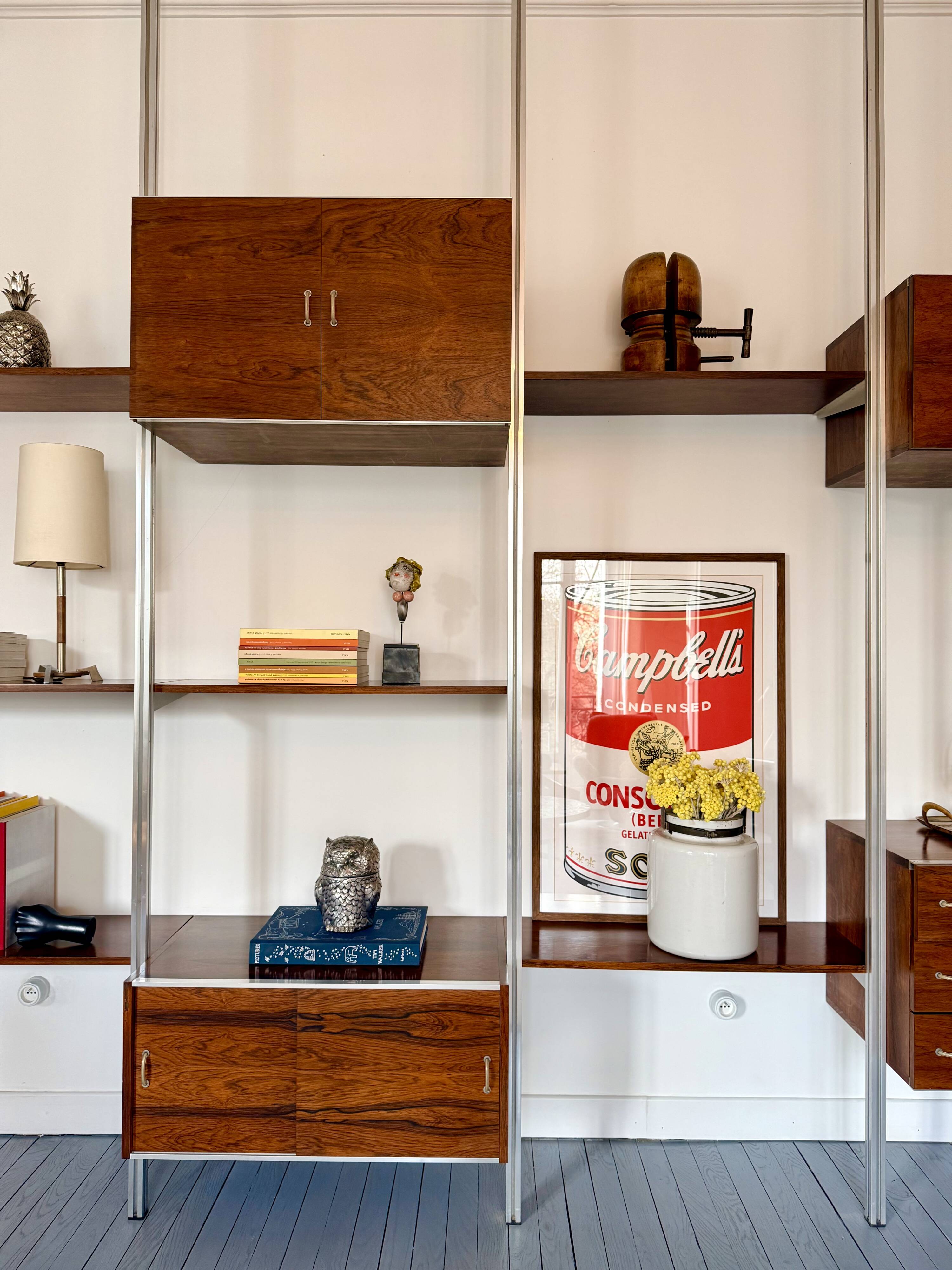 Modular bookshelf George Nelson & Associates OMNI system