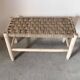 Moroccan wooden and rope bench – Checkerboard weave
