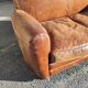 Club sofa 2 places in leather beautiful patina around 1980