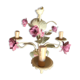 Lustre en fer forgé fleurs