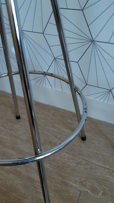 Series of 4 nuta chrome stools