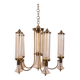 Lustre vintage des années 60 en laiton et verre design japonais