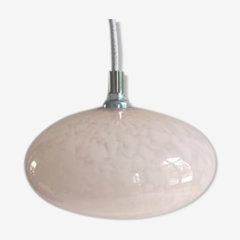 Pink opaline hanging lamp