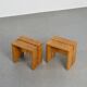 Pair of pine stools, French Alps circa 1970
