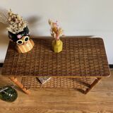 Vintage rattan shelf, console