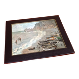 Black frame wood