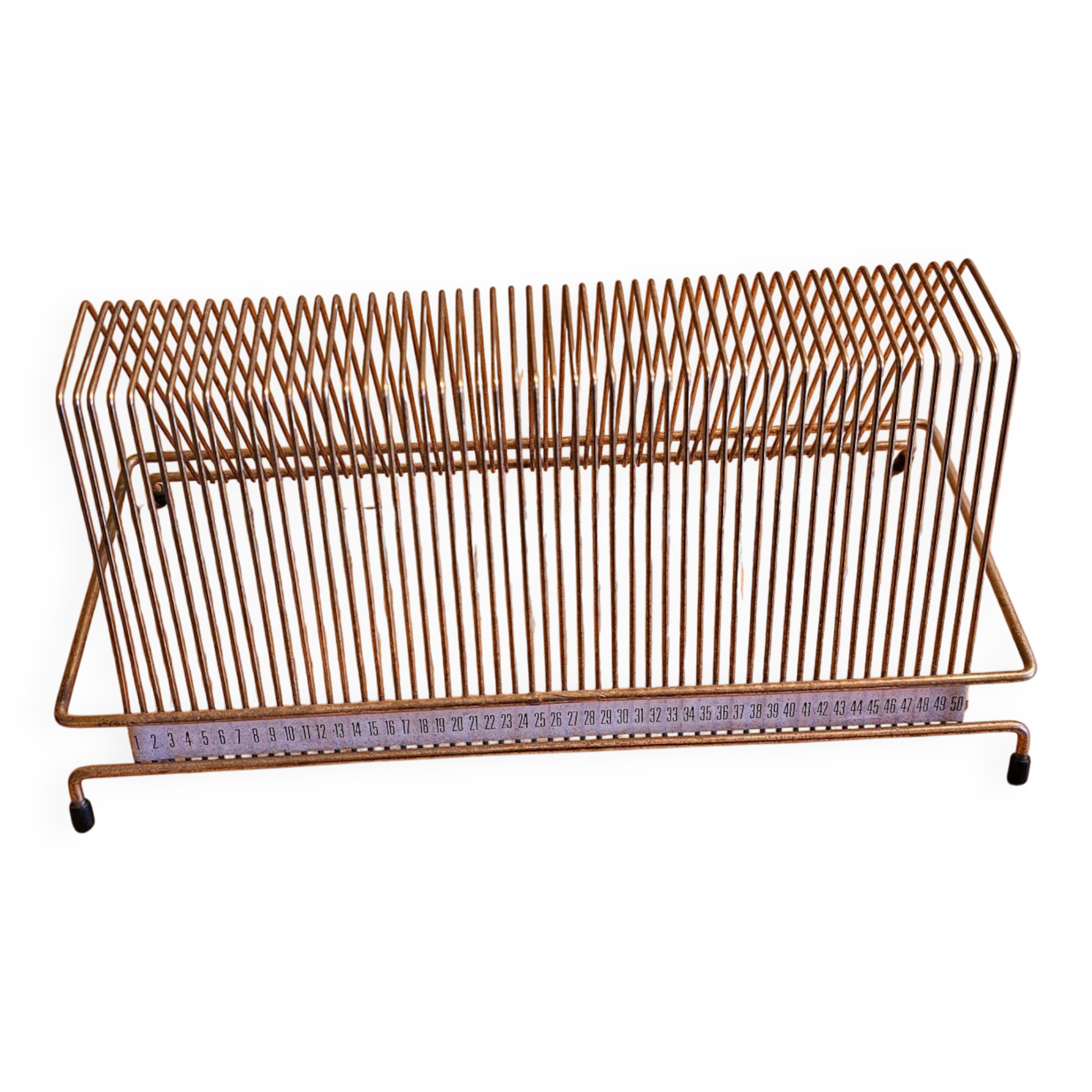 Gold metal vinyl holder