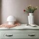 Glassh-tte Limburg 80s white glass mushroom table lamp