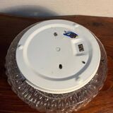 Ceiling light in bubbled chiseled glass with porcelain socket