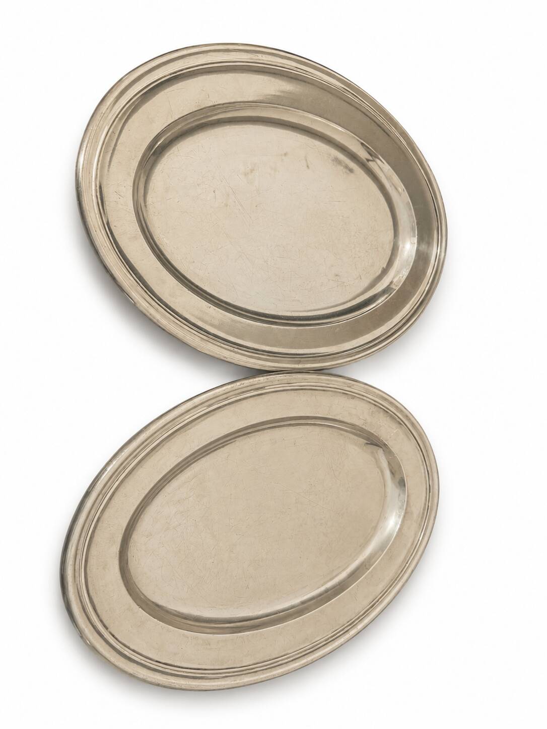 Pair of silver-plated trays 41x26 cm, first half of the 20th century.