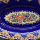 Oblong hollow dish in Longwy earthenware MP Chevallier Renaissance