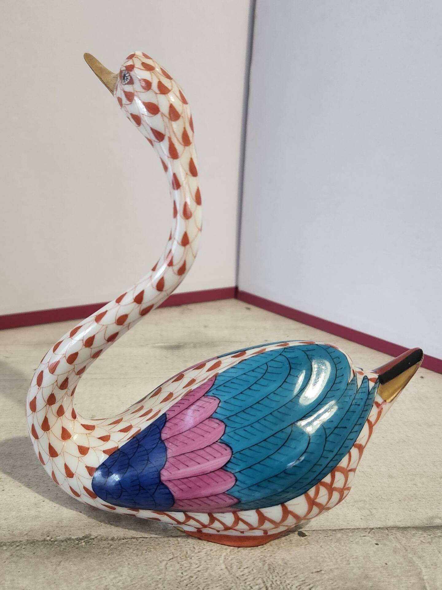 Herend porcelain swan