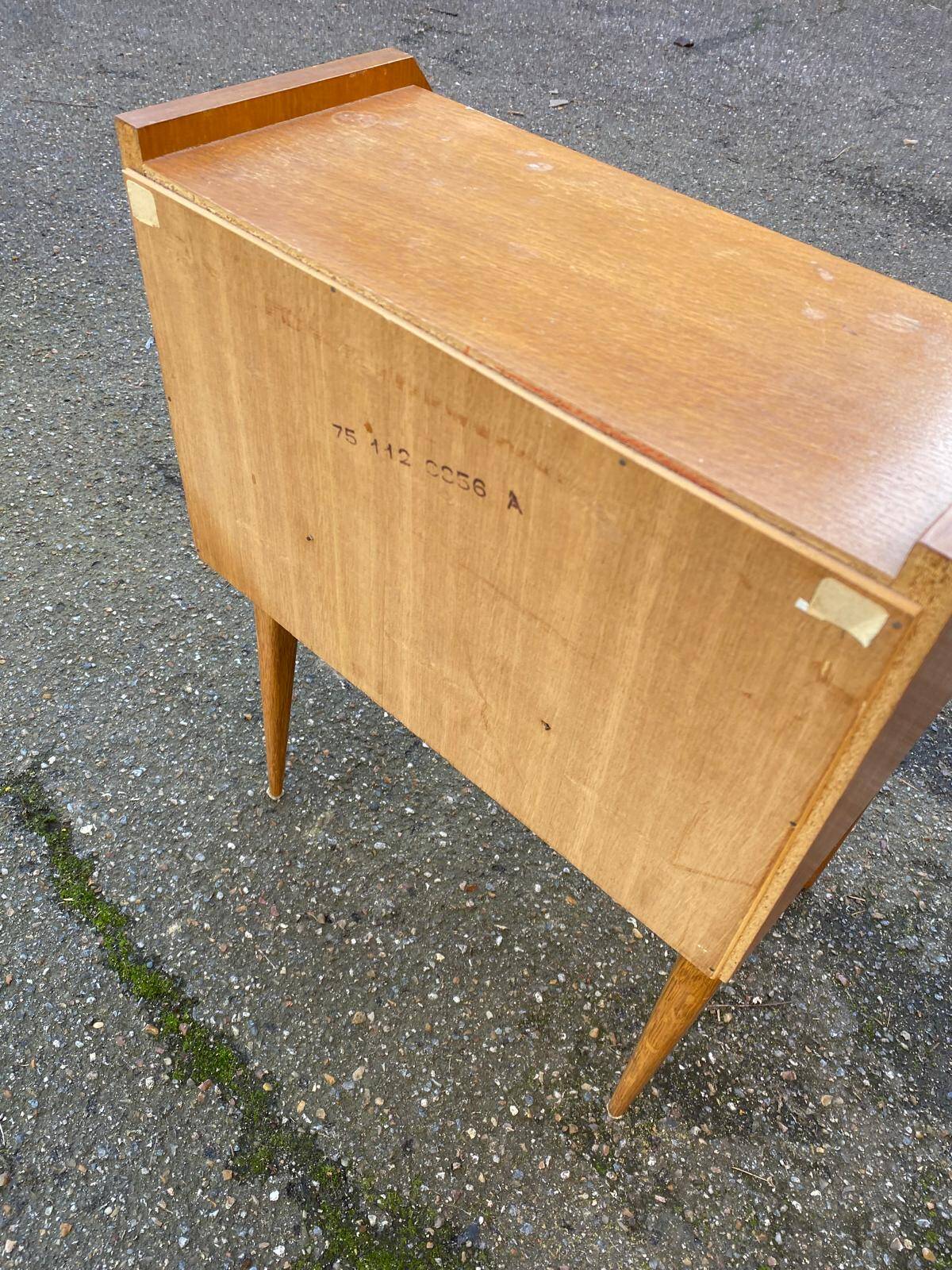 1970s Scandinavian oak bedside table