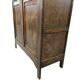 Vintage display cabinet/shelf in dark wood with glass.