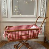 Vichy wooden doll pram bed set