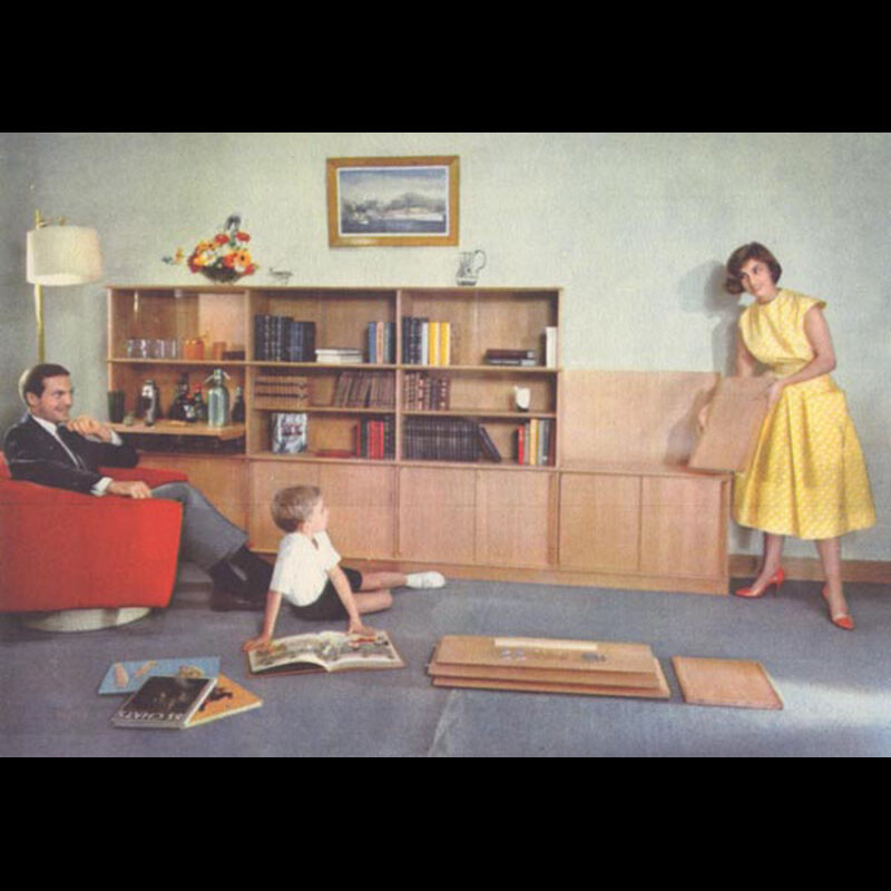 Oscar oak bookcase early 1950s