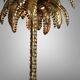 "jansen" style lamp in the shape of a palm tree in golden metal, 181 cm tall