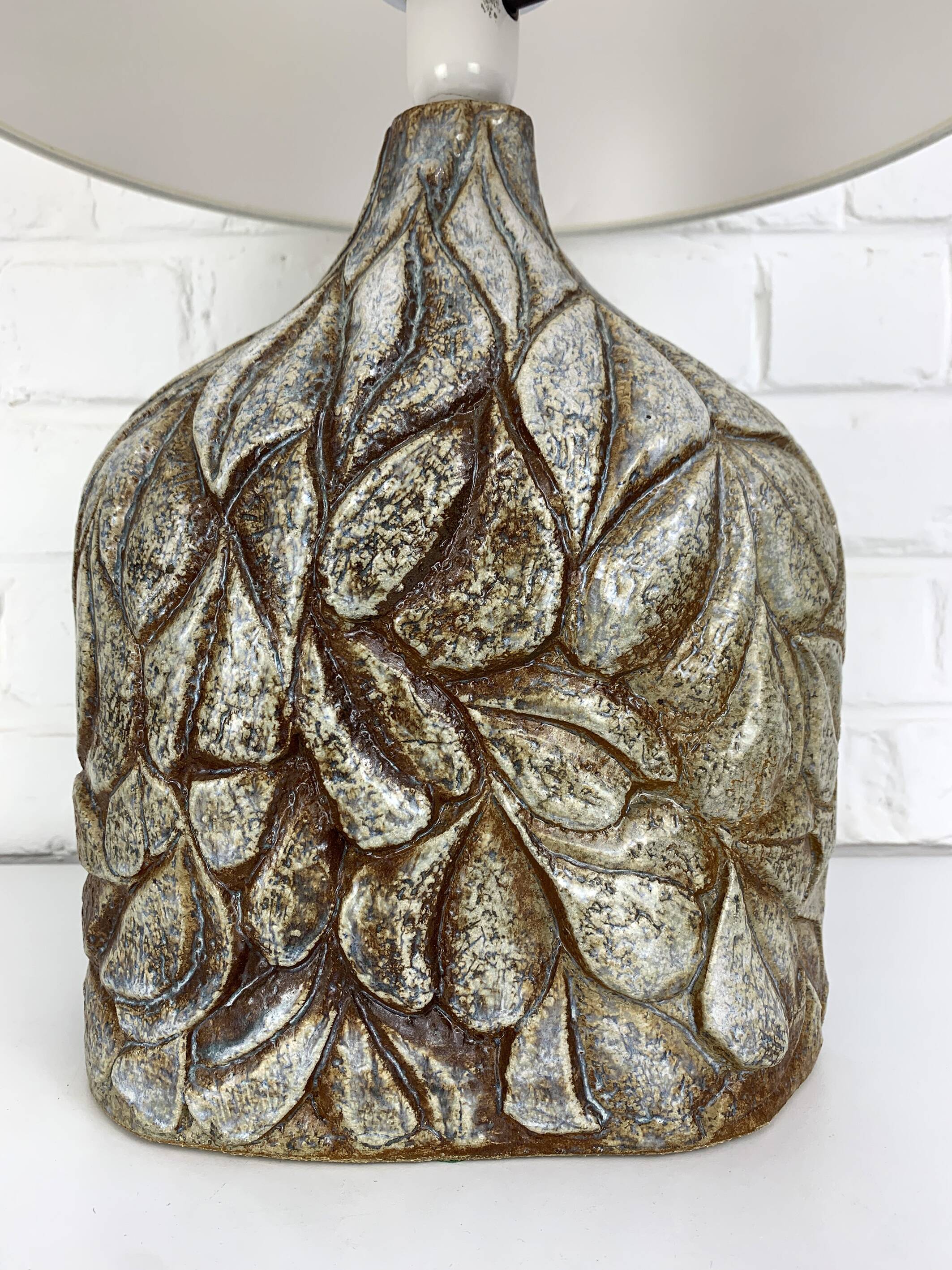 Large Haico Nitzsche ceramic table lamp for Søholm Stentøj, Denmark 1970s