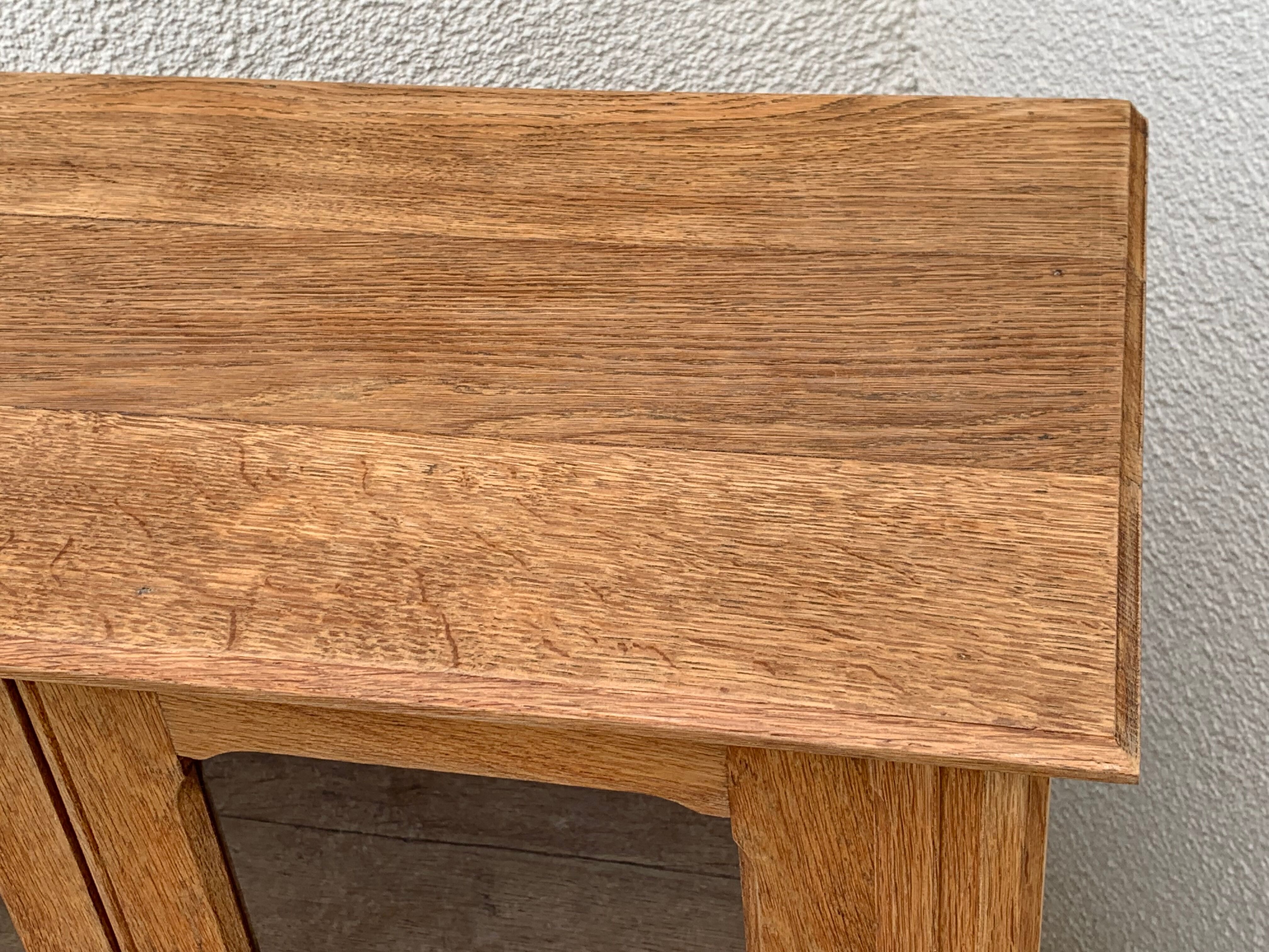 Buffet parisien vitré 1920 bois brut massif