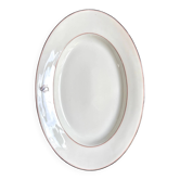 SG monogrammed oval porcelain dish
