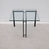 Catellan italia side table in metal and glass, 1980