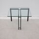 Table d’appoint de catellan italia en métal et verre, 1980