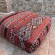 Pouf Kilim berbère fait main, coussin de sol