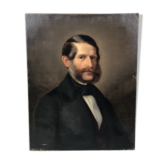 Portrait homme aux rouflaquettes