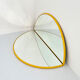 Miroir jaune demi-cercle, 1970s
