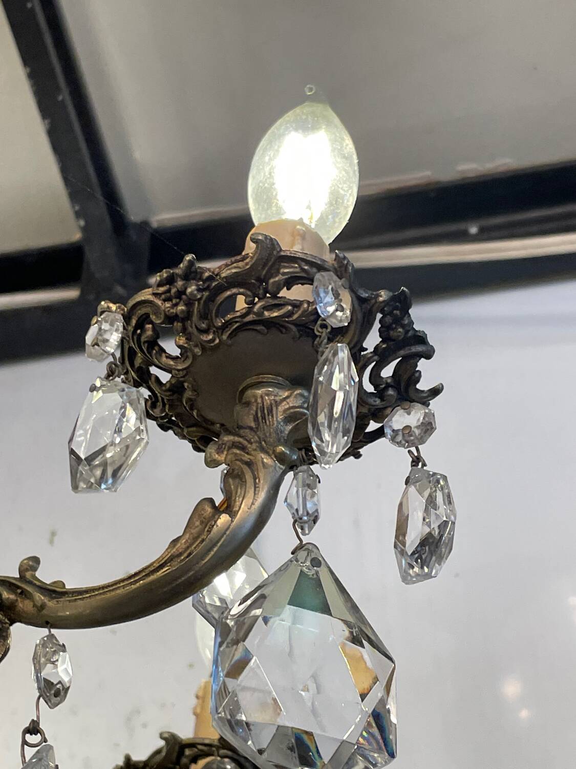 5-light crystal chandelier