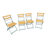 4 chaises de jardin terrasse pliantes vintage