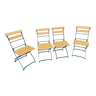 4 chaises de jardin terrasse pliantes vintage