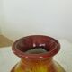 Vintage Scheurich Fat Lava Vase: West German Red & Yellow Pottery