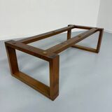 Thick slate coffee table, brutalist design from the 70s, Pia Manu style