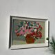 Peinture bouquet de fleurs tableau naïf