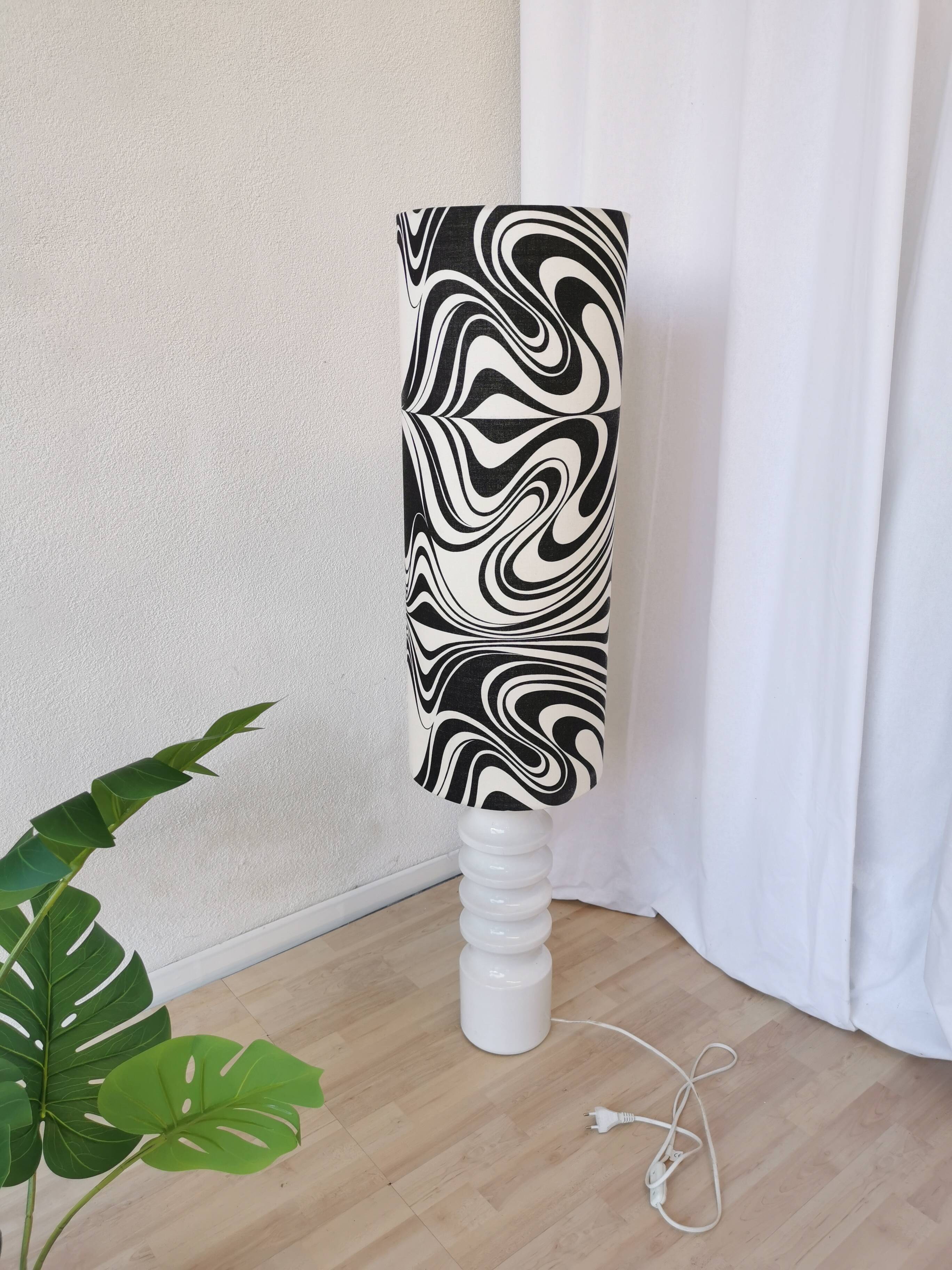 Vintage Dumler & Breiden Floor Lamp: German Pop Art Zebra Shade