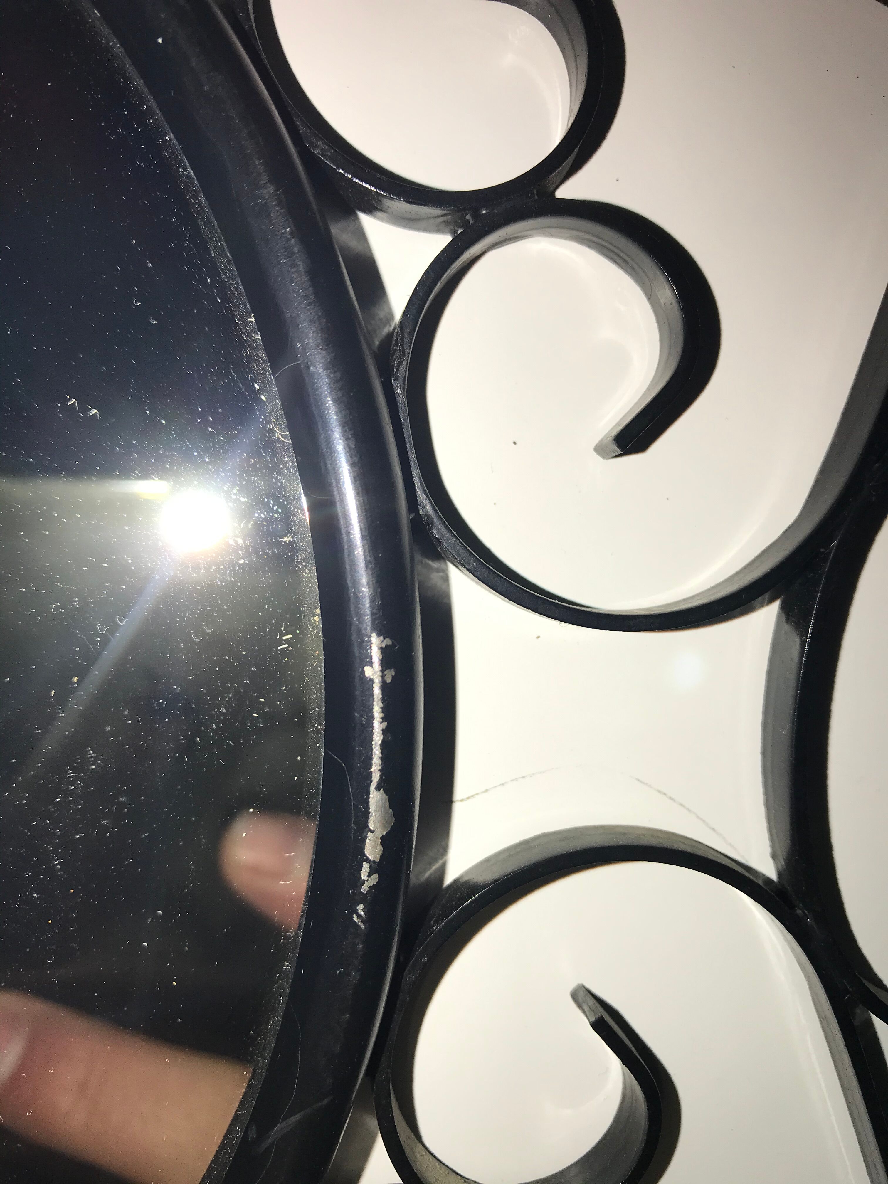 Chaty Vallauris wrought iron mirror, 37cm