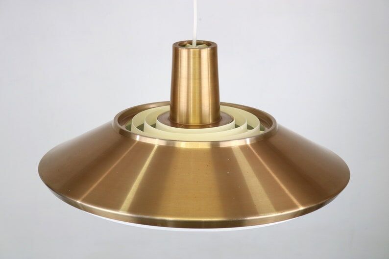 XL Danish copper pendant lamp 1970s